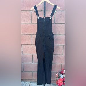 Zara overalls with frayed Hem size M
